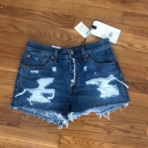 Denim cut off Levi shorts